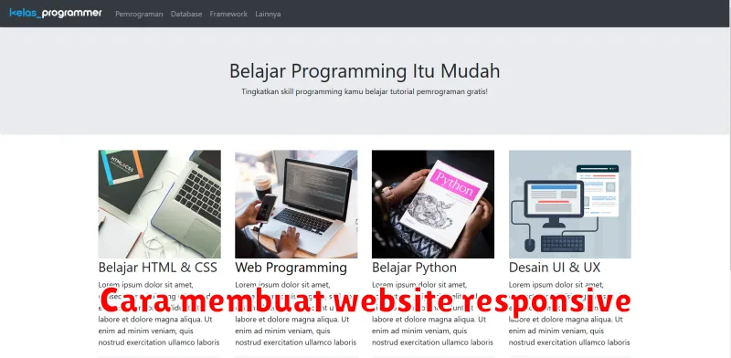 Cara Membuat Website Responsive: Panduan Lengkap